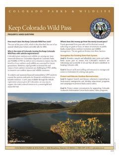 what is kcw pass colorado|Questions on using the Keep Colorado Wild (KCW) Pass :。